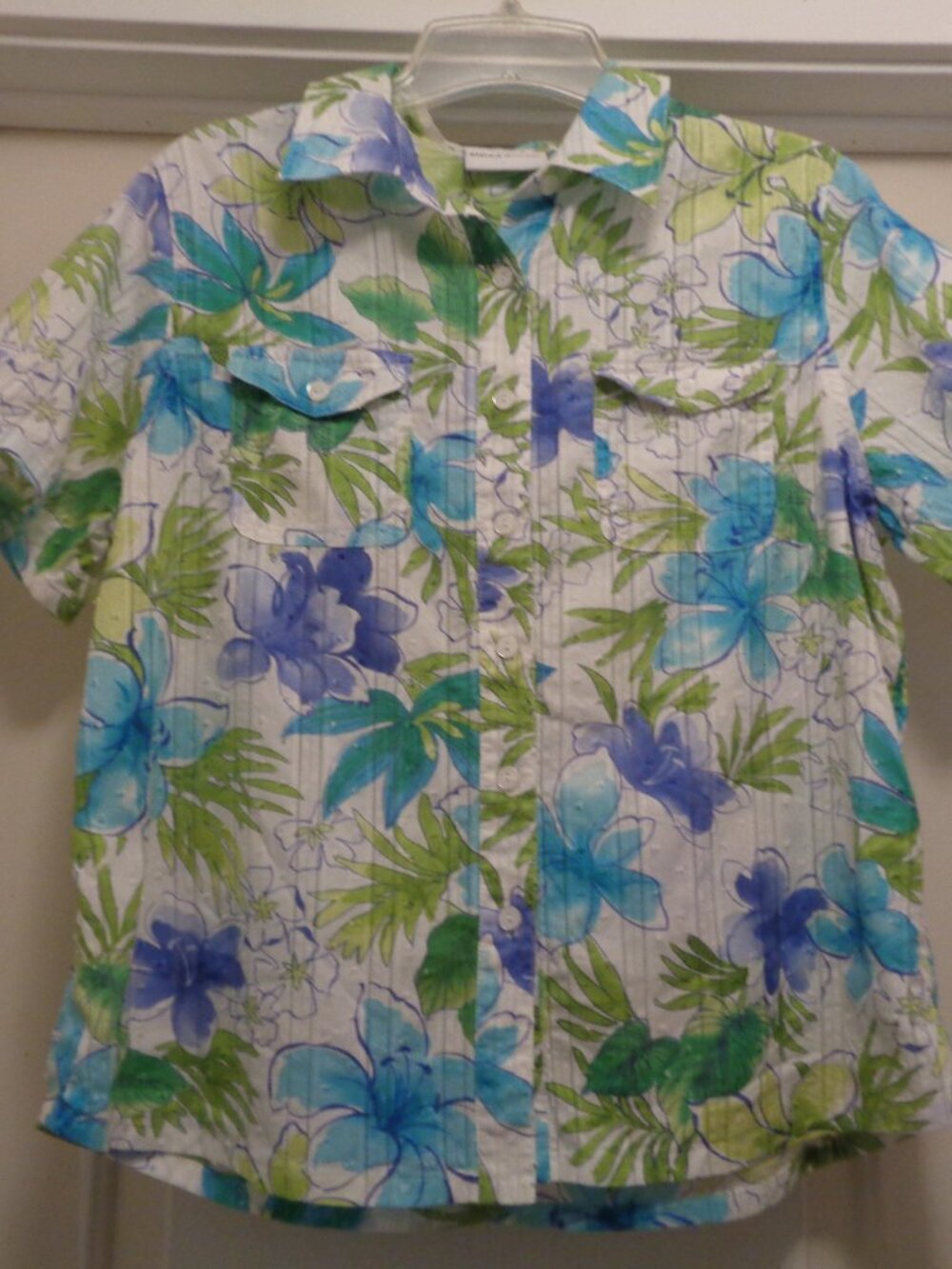 COTTAGECORE PRAIRIE COUNTRY GIRL ALFRED DUNNER COTTON TEXTURED FLORALS BLOUSE 14
